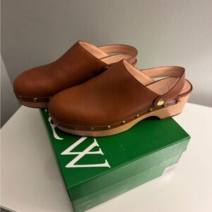 J.Crew Brown Leather Clogs